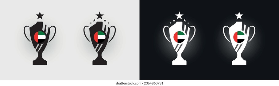 Pokal-Pokal-Fußballmeisterin der Vereinigten Arabischen Emirate, Vektorgrafik