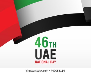 United Arab Emirates ( UAE ) 46 National Day holiday el yawm al watani , with an inscription in Arabic translation 