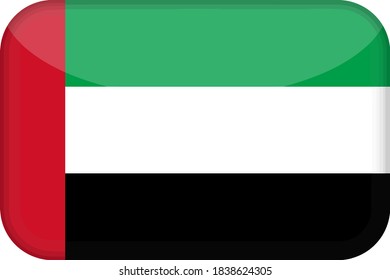 United Arab Emirates UAE Flag 3D svg