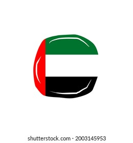Vereinigte Arabische Emirate VAE Flaggen-Symbol-Logo-Design Vektorvorlage