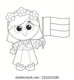 United Arab Emirates ( UAE ) National and flag Day Celebration , coloring page activity for kids