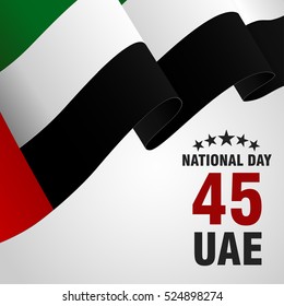 United Arab Emirates (UAE). National Day Celebration. Vector illustration. On the December the 2nd, spirit of the union.