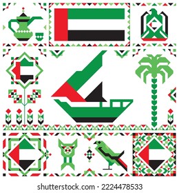 United Arab Emirates ( UAE ) traditional symbols to celebrate National and flag Day