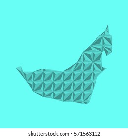 United Arab Emirates vector map, abstract background.