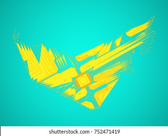United Arab Emirates vector map, abstract background.