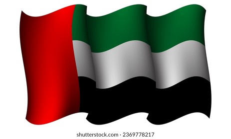 united arab emirates waving flag design vector illustration suitable for feast day moment or event poster design on united arab emirates