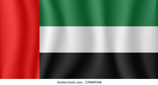 United Arab Emirates waving flag
