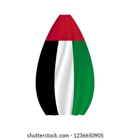 United Arab Emirates waving flags