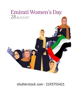 The United Arab Emirates women's day Emirati women with UAE flag advancements in women's rights activists complain of discrimination role models of leadership Division of Human Rights women's rights 