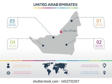 UNITED ARAB EMIRATES-info graphics elements Vector illustration