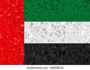 united arab flag grunge illustration