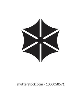 united arrows hexagonal logo vector