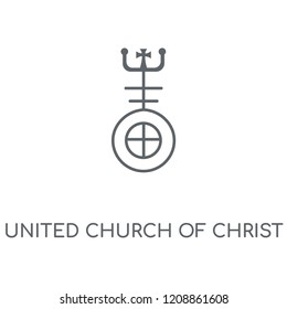 United Church of Christ linear icon. United Church of Christ concept stroke symbol design. Thin graphic elements vector illustration, outline pattern on a white background, eps 10.