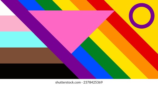 United Colors of Activism: A Tapestry of Rainbow, Trans, Black Lives Matter, Intersex Flags and the Pink Triangle