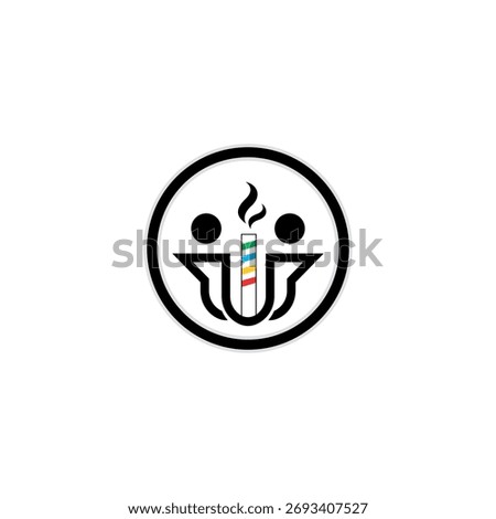 United Community with Colorful Knowledge Torch Logo	