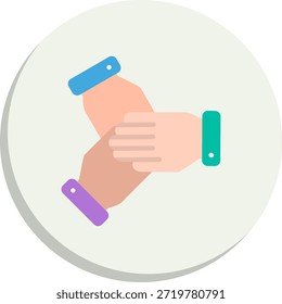 Icono de estilo de círculo plano unido