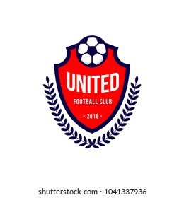 United Football Club Logo Vector Template 库存矢量图 免版税