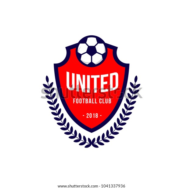 United Football Club Logo Vector Template 库存矢量图 免版税