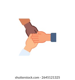 Icono de Vector de gesto de mano unida. Estilo plano del icono del gesto de la mano. uso perfecto para el logotipo, la presentación, el Sitio web, y más. estilo moderno del color del diseño del icono