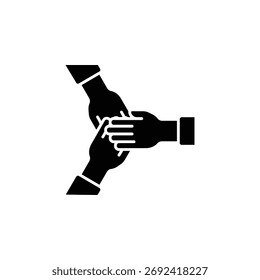 Icono de Vector de gesto de mano unida. Estilo sólido del icono del gesto de la mano. uso perfecto para el logotipo, la presentación, el Sitio web, y más. estilo moderno del glifo del diseño del icono