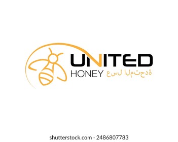 United Honey Logo Design ai