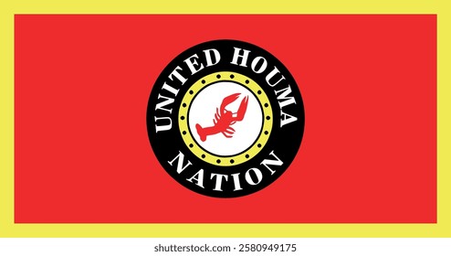 United Houma Nation Flag Vector Illustration Premium Quality