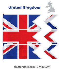 United Kingdom abstract flag and map