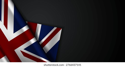 United Kingdom Armed Forces Day. United kingdom flag and area for text. Great for posters, banners, social media and more. Black background.