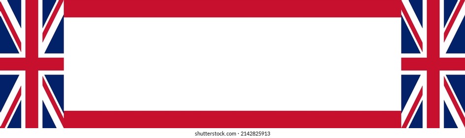 United Kingdom banner. British style banner. UK flag theme.