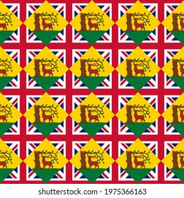 united kingdom and berkshire flag, seamless pattern. vector background
