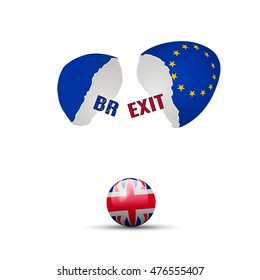 United Kingdom Brexit Cracked eggs