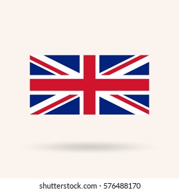 United Kingdom or Britain flag. Vector Illustration