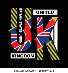 united kingdom britain typography,vector illustration