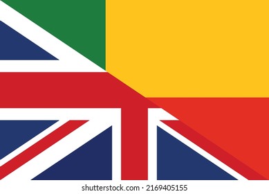 United Kingdom Britain UK Benin friendship national flag cooperation diplomacy country emblem