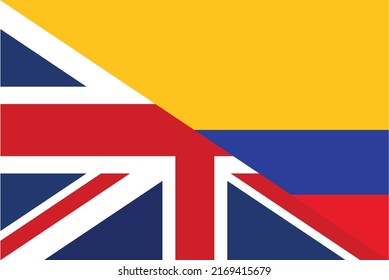 United Kingdom Britain UK Colombia friendship national flag cooperation diplomacy country emblem