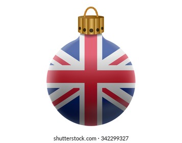 united kingdom christmas ball isolated