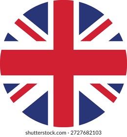 Ícone da bandeira circular do Reino Unido 