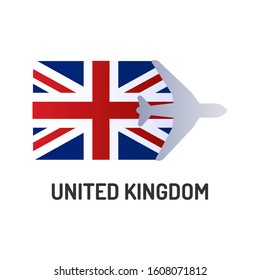 United Kingdom color flat icon. Flag of United Kingdom UK . A sovereign country located off the north western coast. Popular tourist destination.  Vector element for web page, mobile app, promo. 