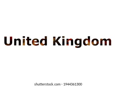 United Kingdom. Colorful typography text banner. Vector the word United Kingdom