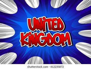 United Kingdom - Comic book style word