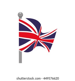 United kingdom concept represented by flag icon. Isolated and flat illustration 