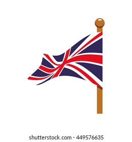 United kingdom concept represented by flag icon. Isolated and flat illustration 