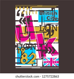 united kingdom cool graphic design typography for t shirt print