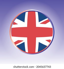 united kingdom country flag with circle frame