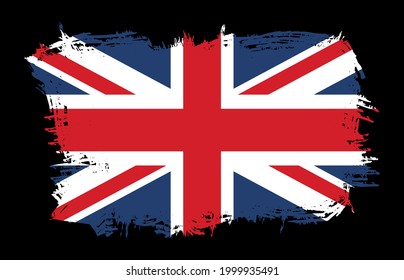 United Kingdom Country Flag Splash Free Vector Illustration