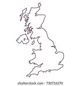 United Kingdom Country Map Vector