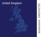 united kingdom dotted map blue bg