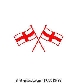 United Kingdom England flag logo design vector template