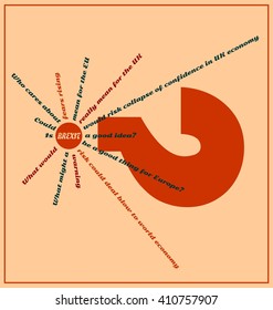 United Kingdom exit from europe relative image. Brexit named politic process. Questions about brexit