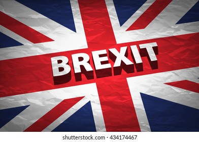 United Kingdom exit from europe relative image. Brexit named politic process. Referendum theme art